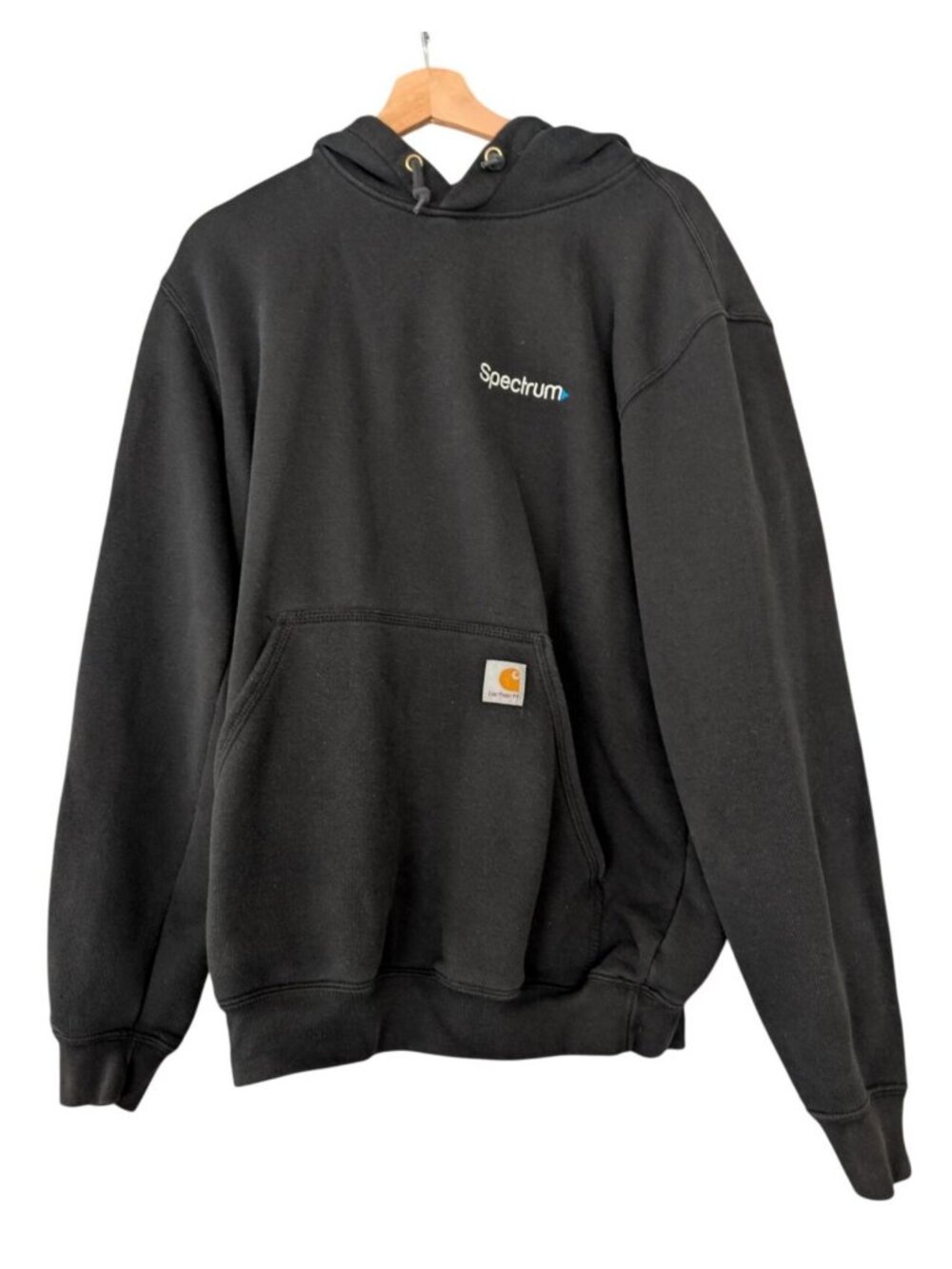 Carhartt Pullover Hoodie Mens M Black Spectrum Logo Workwear Gorpcore K121 - Picture 5 of 8
